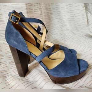 Michael Kors Suede Open Toe Heels